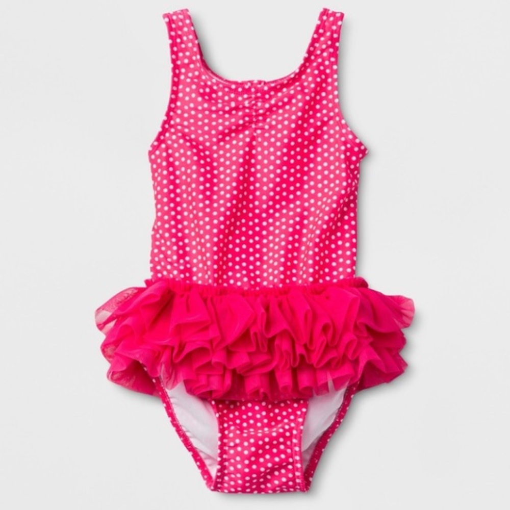 Cat & Jack Polka Dot One Piece Swimsuit